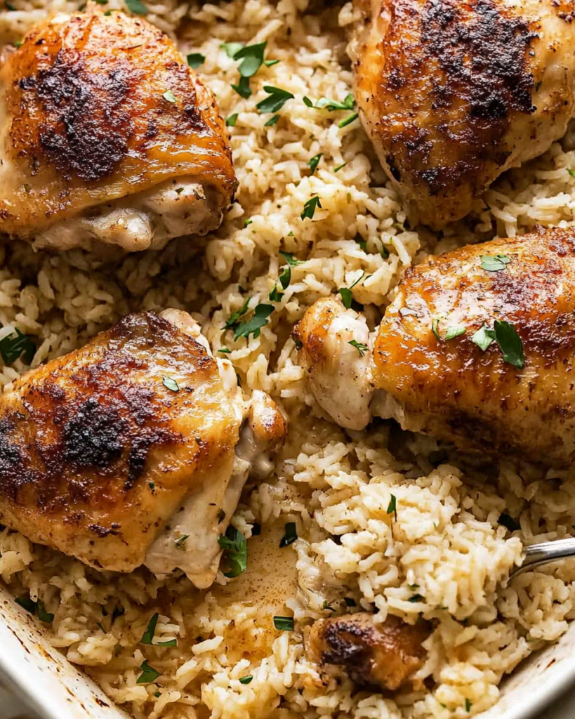 Oven-Baked Chicken and Rice