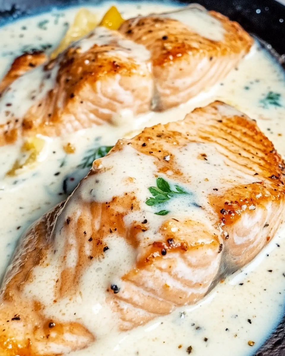 Salmon with Lemon Cream Sauce