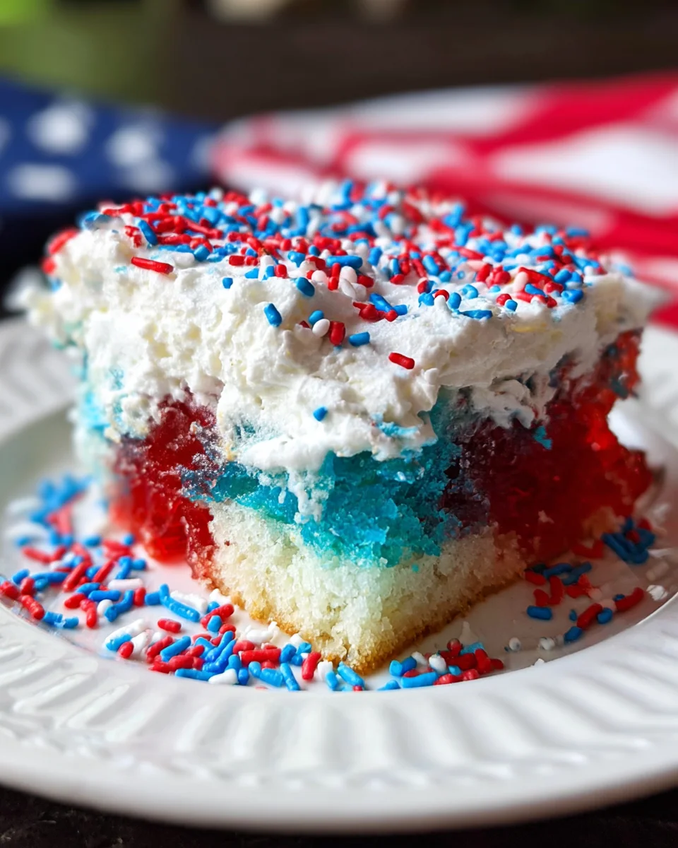 Red, White, & Blue Poke Cake