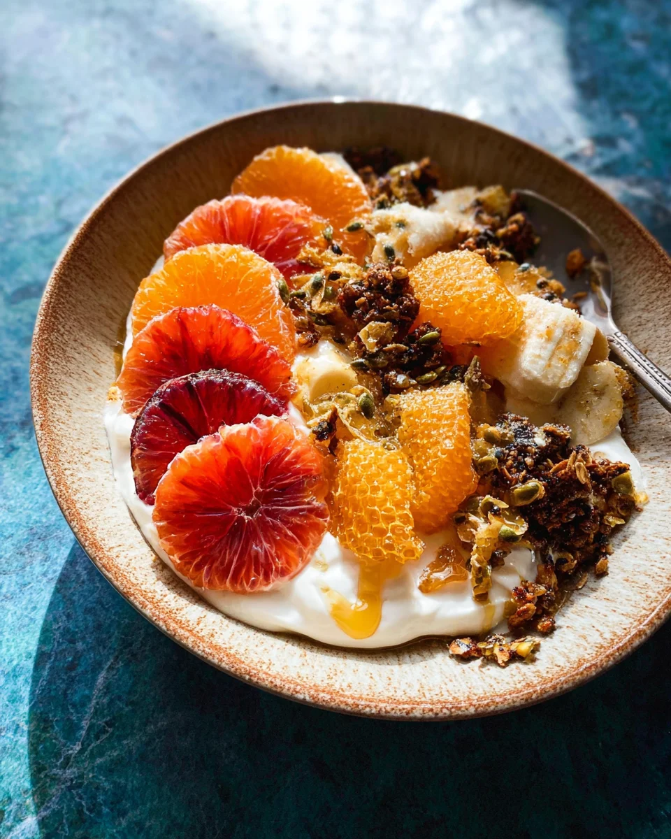 Winter Citrus Ricotta Breakfast Bowl with Honeycomb