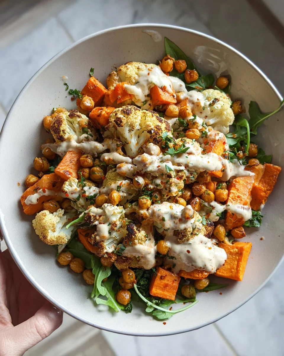 Easy Nourish Bowl Recipe with Tahini Yogurt Dressing
